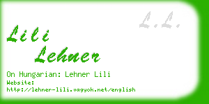 lili lehner business card